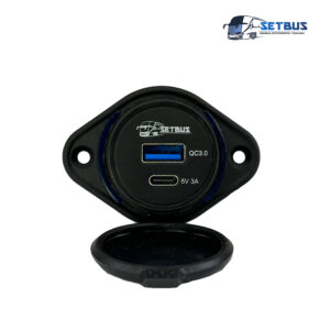 Cargador Plano Ovalado (USB + USB-C)