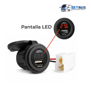 Cargador USB-A (Pantalla LED)